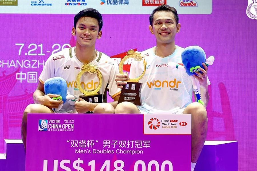 Singkirkan Juara Dunia China, Fajar/Fikri Amankan Tiket Final Denmark Open 2026