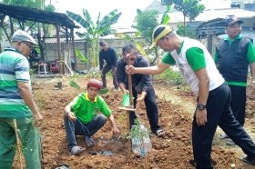 Bekas TPS Liar di Depok Disulap Jadi Area Hijau, PPP Tanam Pohon